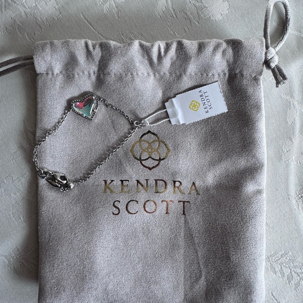 Kendra Scott Silver Ari Heart Bracelet